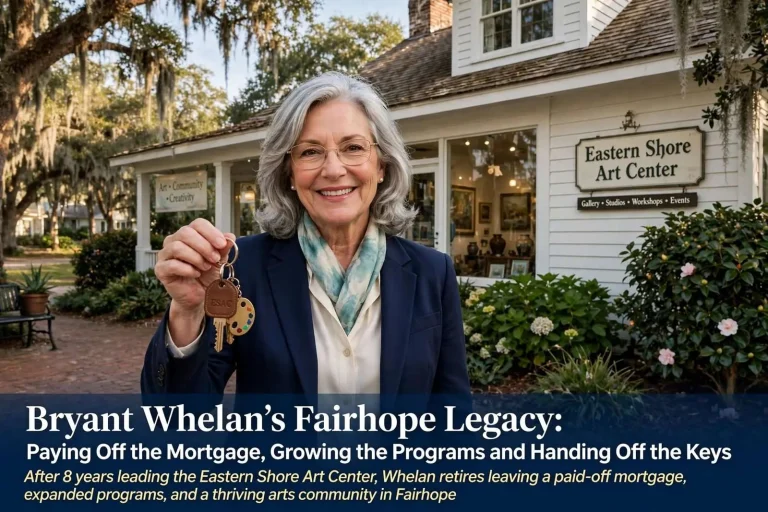 Illustration for the news story: Bryant Whelan’s Fairhope Legacy: Paying Off the Mortgage, Growing the Programs and Handing Off the Keys