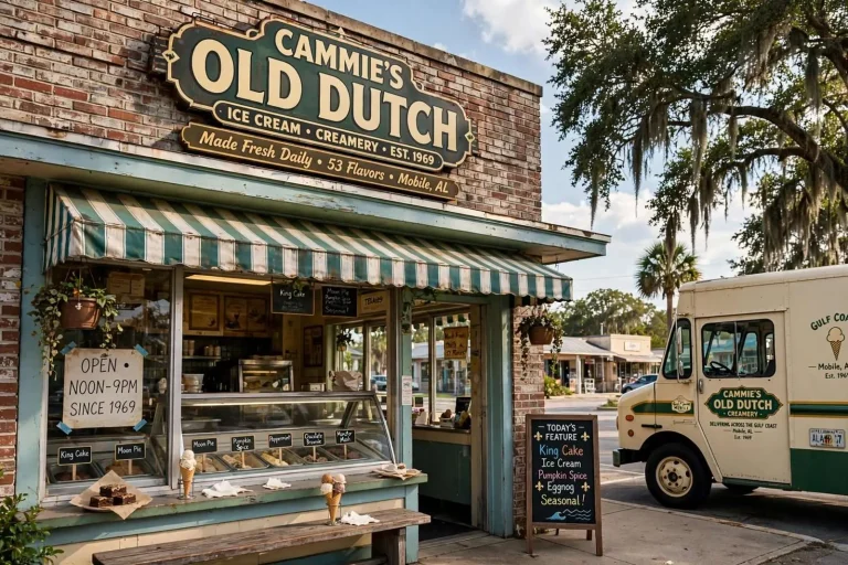 Illustration for the news story: Cammie’s Old Dutch: A Mobile Ice Cream Counter That Grew Into a Creamery