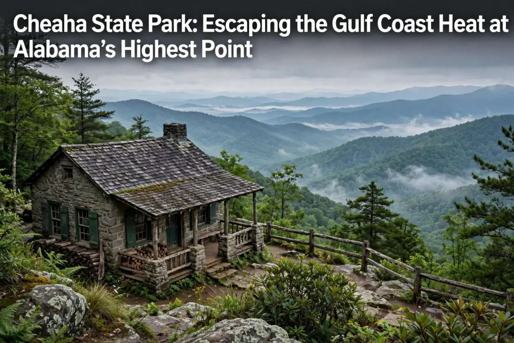 Illustration for the news story: Cheaha State Park: Escaping the Gulf Coast Heat at Alabama’s Highest Point