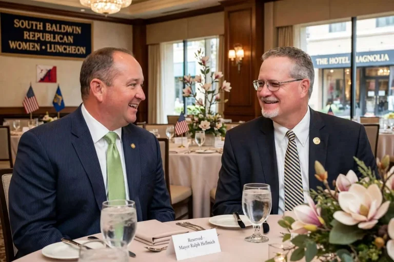 Illustration for the news story: ‘Y’all Are Nailing It’: Sen. Chris Elliott Calls Foley Mayor Ralph Hellmich One of Alabama’s Best