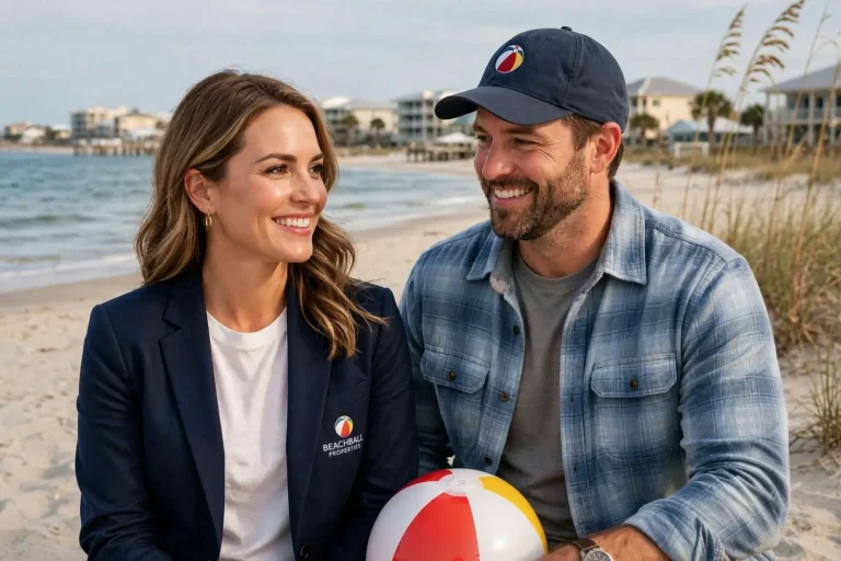 Illustration for the news story: Come Have a Ball at the Beach: How Ginger and Hunter Harrelson Built Beachball Properties From 14 Homes to 350-Plus