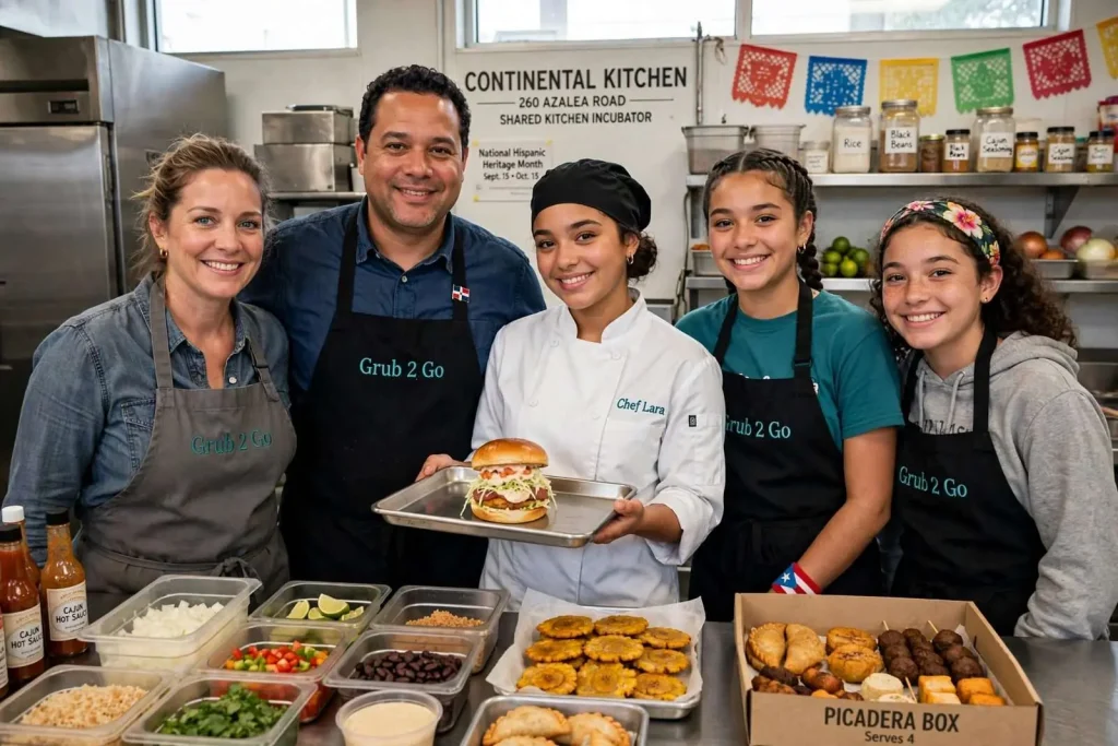 Illustration for the news story: Cajun Meets Caribbean: Family’s Grub 2 Go Grows Inside Mobile’s Continental Kitchen