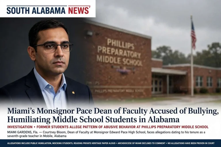 Illustration for the news story: Miami’s Monsignor Pace Dean of Faculty Accused of Bullying, Humiliating Middle School Students in Alabama