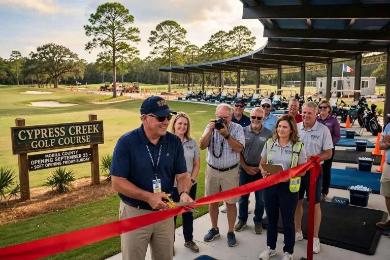 Illustration for the news story: Mobile County’s Cypress Creek Golf Course Sets Sept. 23 Ribbon-Cutting and Weekend Soft Opening