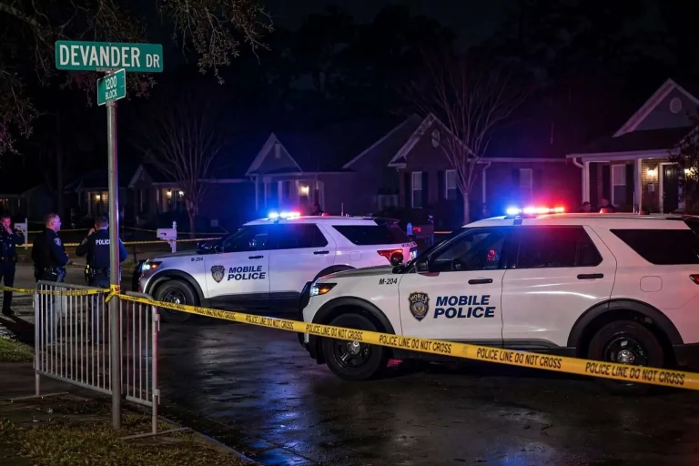 Illustration for the news story: Mobile Police Say Man Fatally Shot Woman, Then Himself, on Devander Drive
