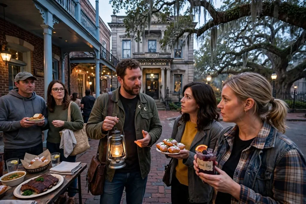 Illustration for the news story: Dinner and Goosebumps: Inside Mobile’s Haunted Food Tours