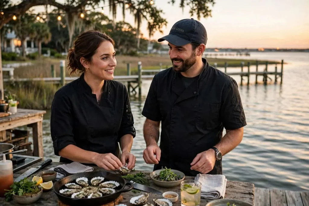 Illustration for the news story: Dinner on the Bay: Two Chefs Behind the Mon Louis Supper Club