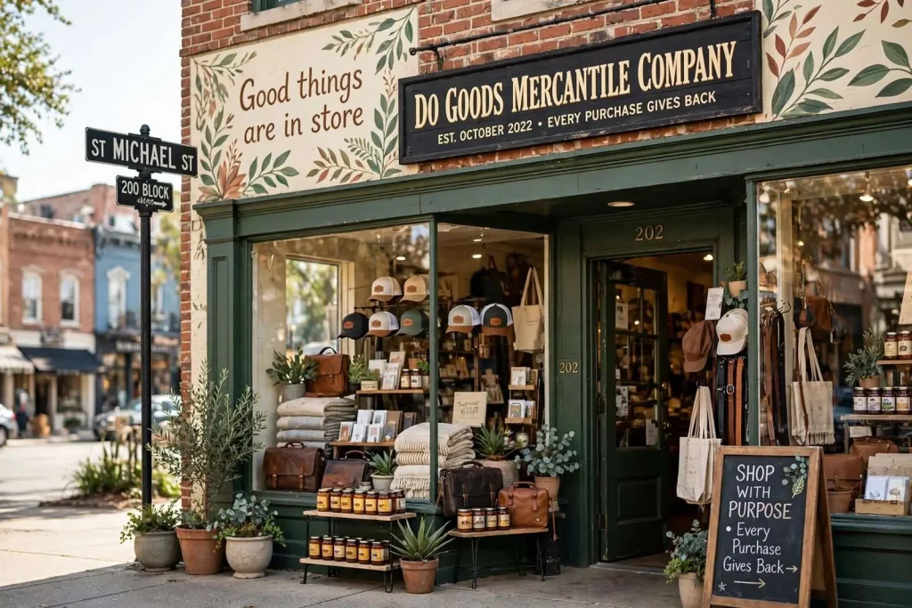Illustration for the news story: Do Goods Mercantile: Downtown Mobile’s General Store Where Every Purchase Gives Back