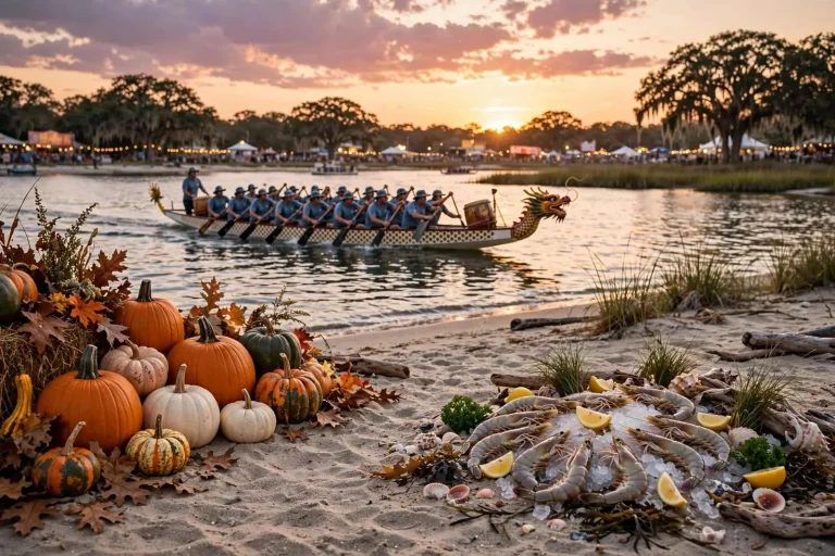 Illustration for the news story: Dragon Boats, Pumpkins and Shrimp on the Sand: The October 2024 Festival Season