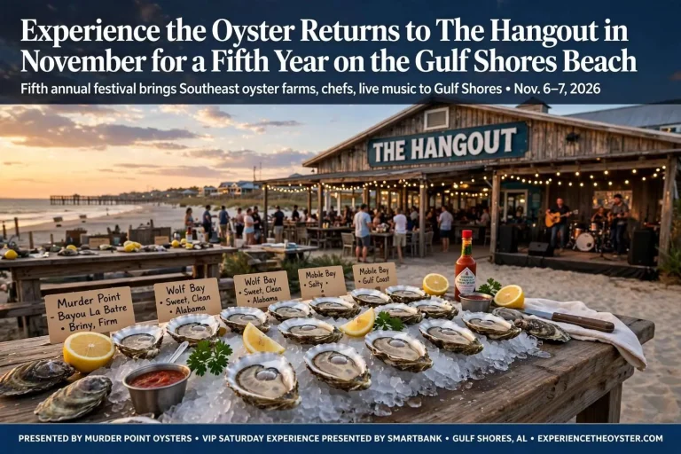 Illustration for the news story: Experience the Oyster Returns to The Hangout in November for a Fifth Year on the Gulf Shores Beach