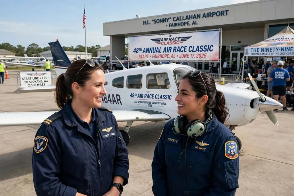 Illustration for the news story: Fairhope Airport Launches the 48th Air Race Classic, an All-Women Cross-Country Race