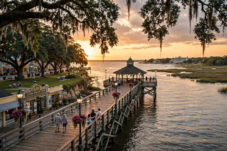 Illustration for the news story: A Town Built on a 19th-Century Tax Theory Is Why Fairhope’s Waterfront Is Still Public — and Why It Made a National Scenic List