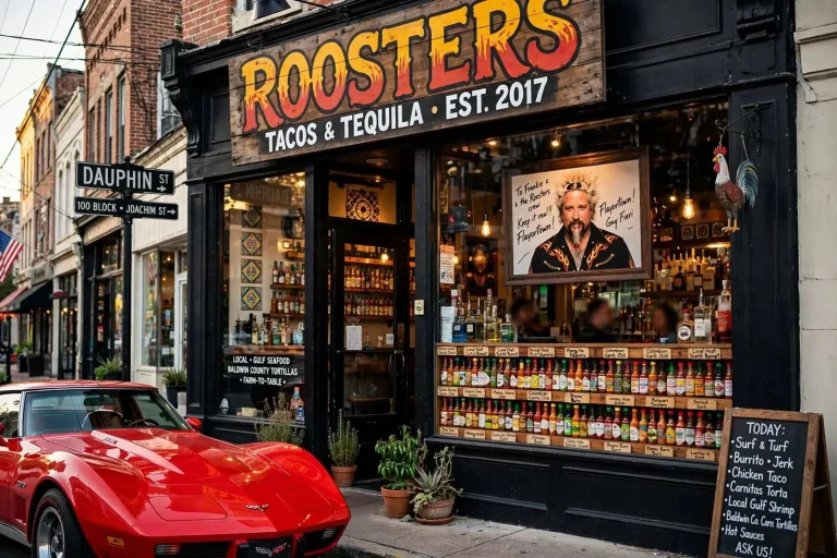 Illustration for the news story: Flavortown Comes to Dauphin Street: The Story of Roosters Tacos & Tequila