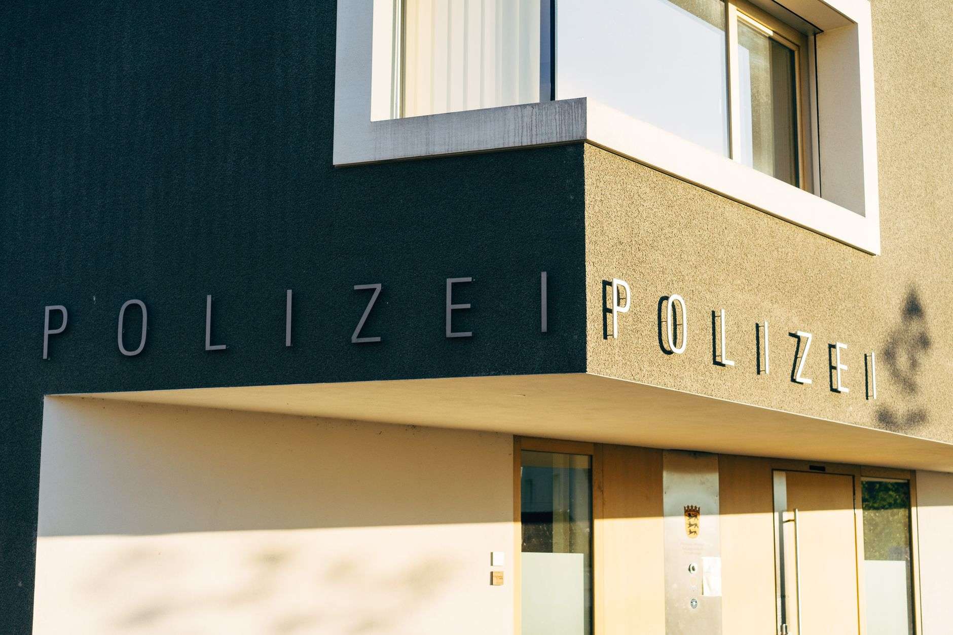 A police patrol vehicle parked on a small-town street