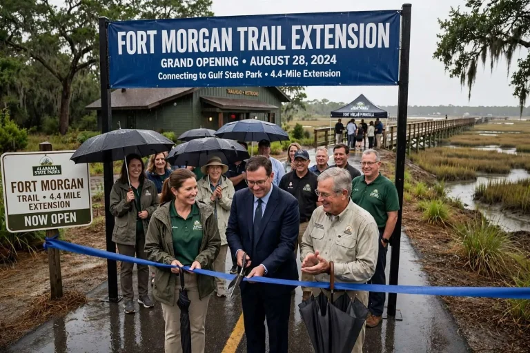 Illustration for the news story: Fort Morgan Trail Extension Opens, Pushing Gulf State Park Toward 40 Miles of Trails