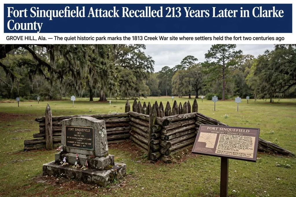 Illustration for the news story: Fort Sinquefield Attack Recalled 213 Years Later in Clarke County