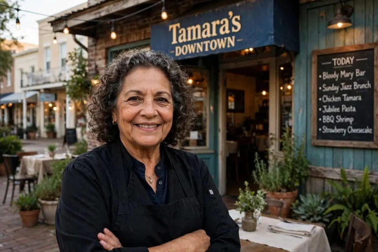 Illustration for the news story: Four Decades Feeding Fairhope: Tamara Wintzell and the Story of Tamara’s Downtown
