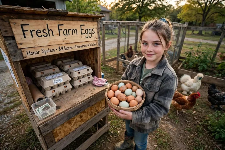 Illustration for the news story: Fresh Farm Eggs: An 11-Year-Old’s Chicken Business Thrives in Barnwell