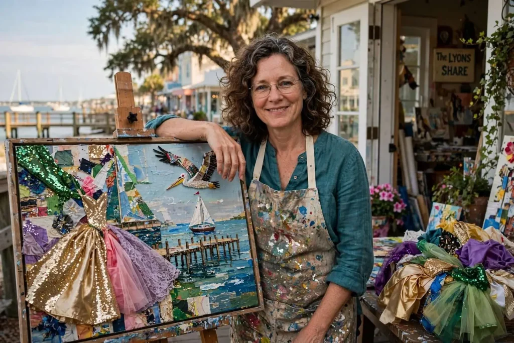 Illustration for the news story: From Ashes to Ball Gowns: Artist Melanie Grein’s Fairhope Fabulous Collages