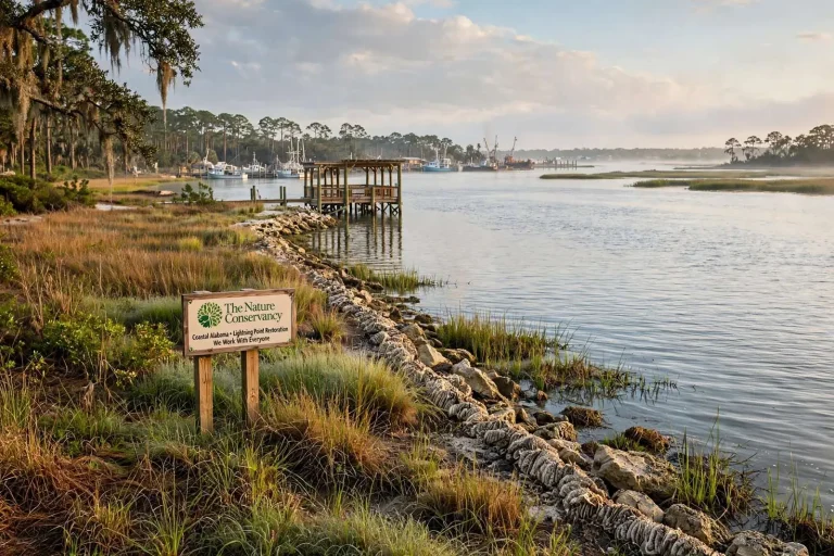 Illustration for the news story: From Bayou La Batre to Perdido Pass: The Nature Conservancy in Coastal Alabama