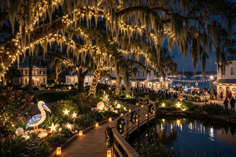 Illustration for the news story: From Bellingrath Lights to Small-Town Parades: How Coastal Alabama Does the Holidays