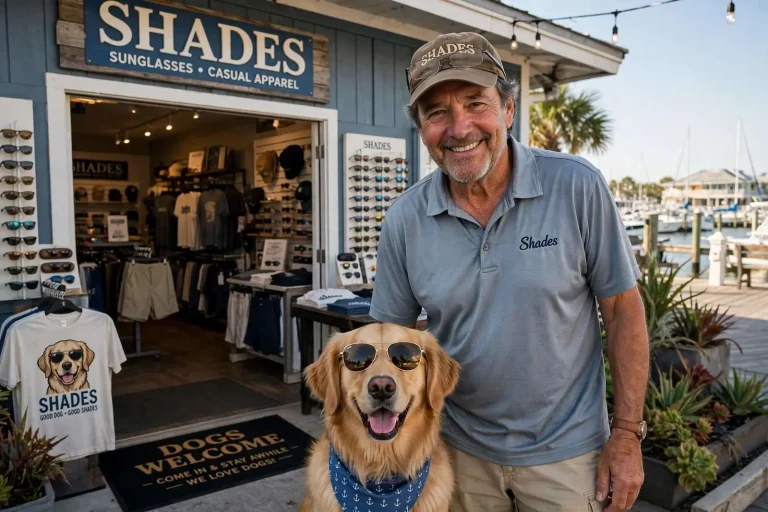 Illustration for the news story: From Fisheries Biologist to Retailer: Joe Jernigan and the Dog-Friendly Shades Stores