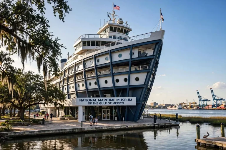 Illustration for the news story: From Life Support to Sea Legs: The National Maritime Museum of the Gulf of Mexico Finds Its Course