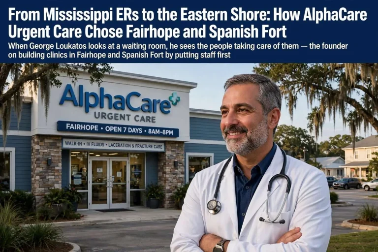Illustration for the news story: From Mississippi ERs to the Eastern Shore: How AlphaCare Urgent Care Chose Fairhope and Spanish Fort