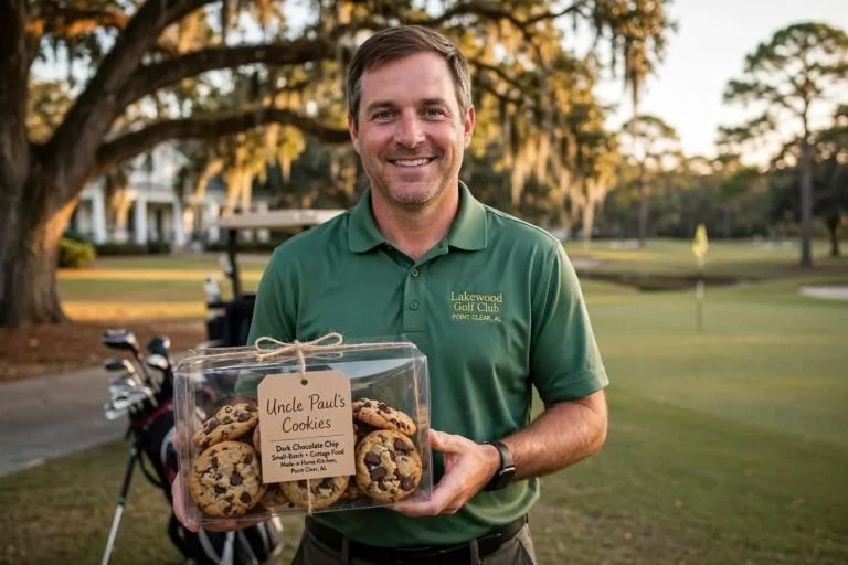 Illustration for the news story: From the Fairway to the Oven: Lakewood Golf Pro Paul Cooney’s Uncle Paul’s Cookies