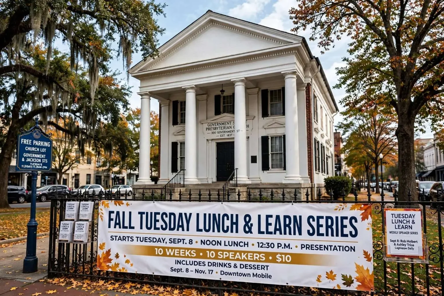 Illustration for the news story: Government Street Presbyterian Opens Its Fall Tuesday Lunch and Learn Series Sept. 8