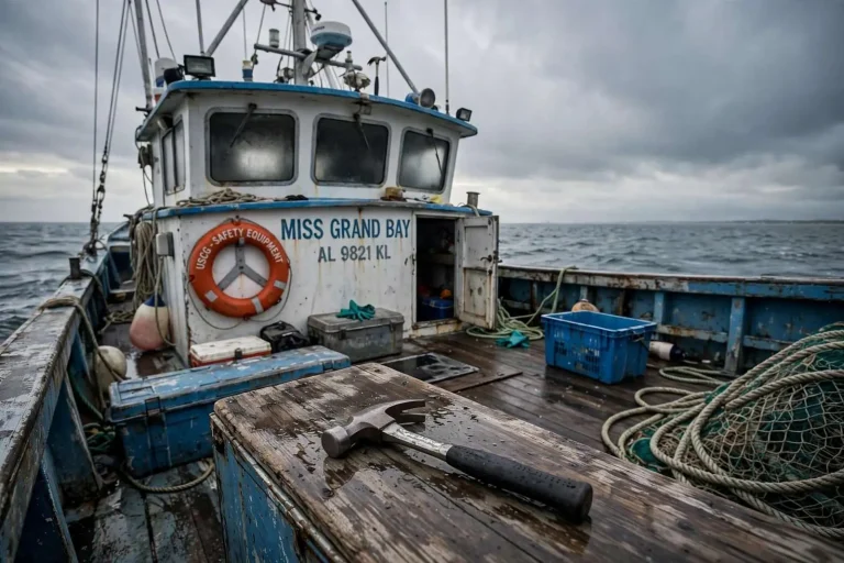 Illustration for the news story: Grand Bay Man Sentenced to Nearly Three Years in Claw Hammer Assault at Sea