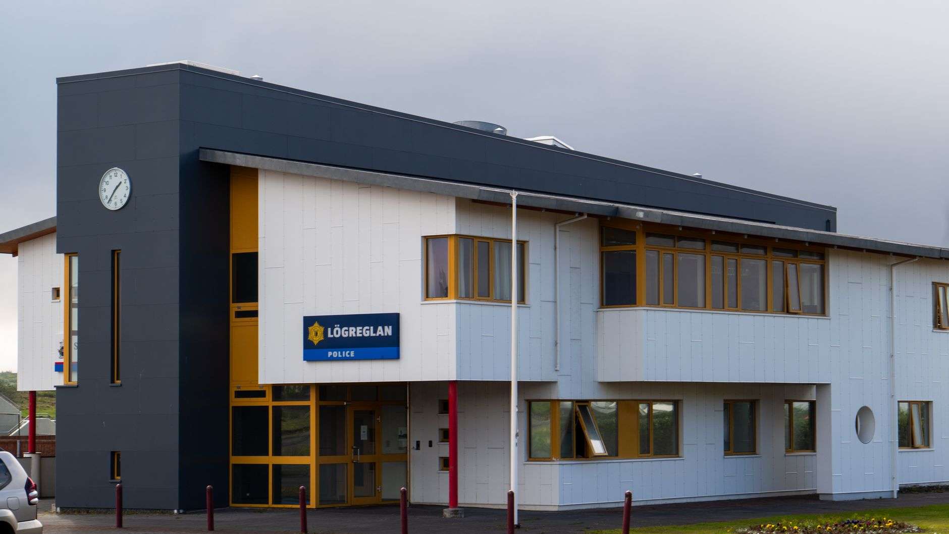 Modern municipal public safety building exterior