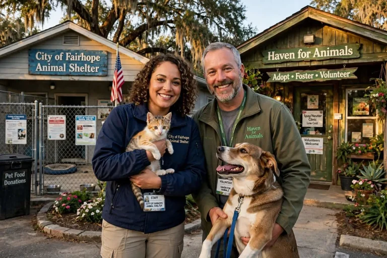 Illustration for the news story: Fairhope’s City Shelter and Haven for Animals Both Clear the No-Kill Threshold for 2025