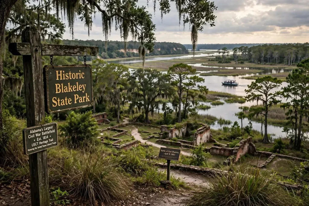 Illustration for the news story: Historic Blakeley State Park: A Ghost Town, a Battlefield and 50,000 Visitors a Year