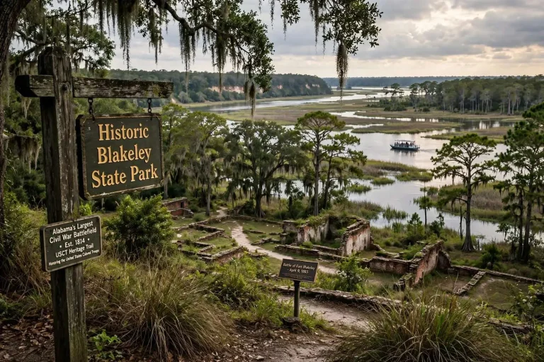 Illustration for the news story: Historic Blakeley State Park: A Ghost Town, a Battlefield and 50,000 Visitors a Year