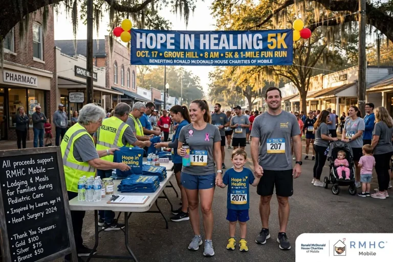 Illustration for the news story: Hope in Healing 5K Set for Oct. 17 in Grove Hill to Benefit Ronald McDonald House Charities of Mobile