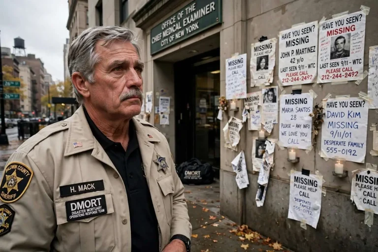 Illustration for the news story: 45 Days in New York: Former Baldwin Sheriff Hoss Mack on Identifying 9/11’s Dead