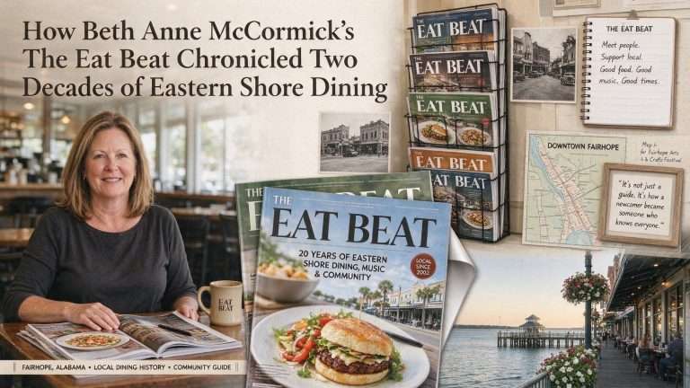 Illustration for the news story: How Beth Anne McCormick’s The Eat Beat Chronicled Two Decades of Eastern Shore Dining