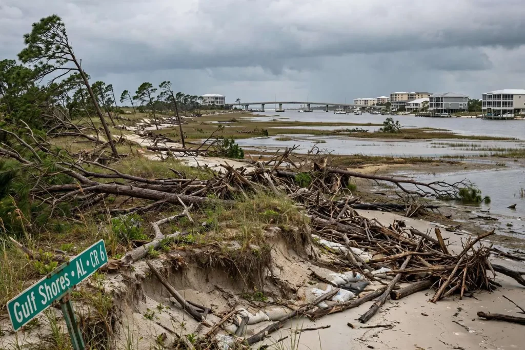 Illustration for the news story: Same Date, Same Shoreline: Gulf Coast Marks 22 Years Since Ivan and Six Since Sally