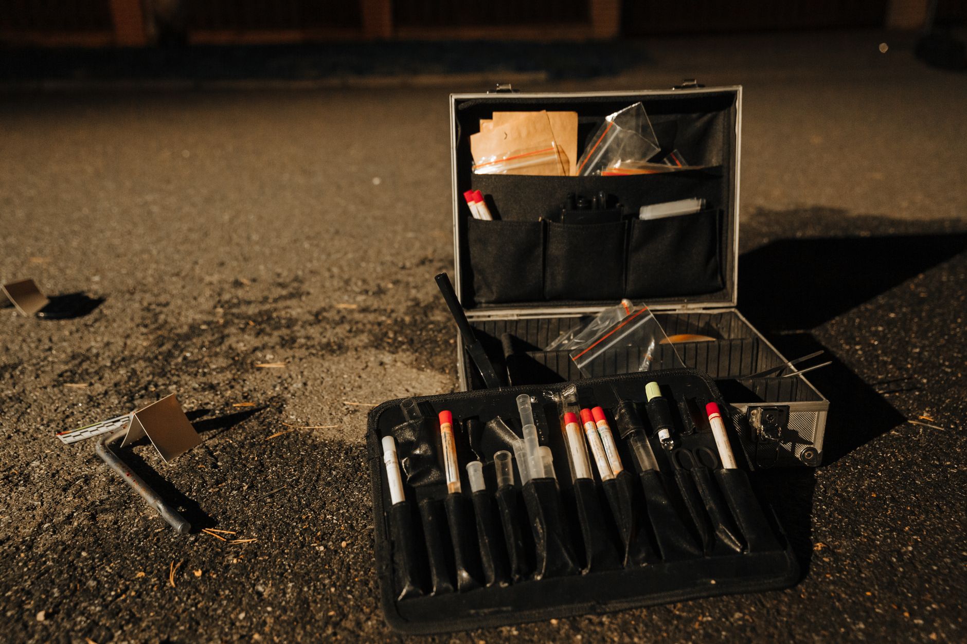 Law enforcement conducting an investigation