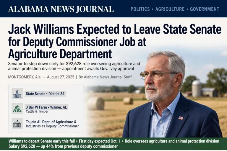 Illustration for the news story: Jack Williams Expected to Leave State Senate for Deputy Commissioner Job at Agriculture Department