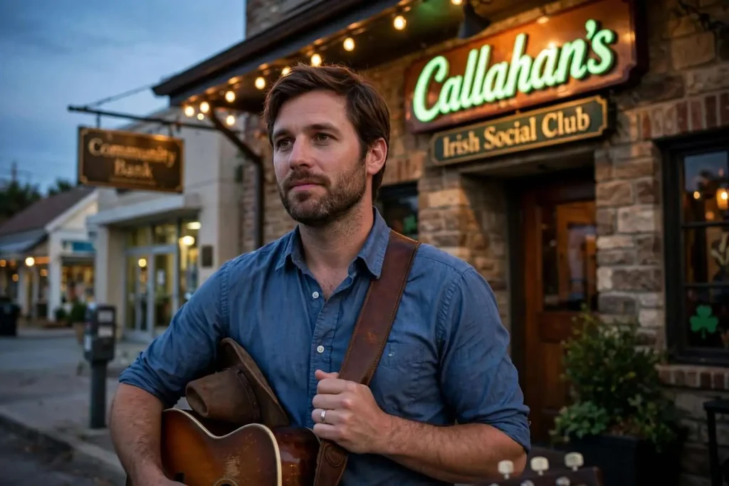 Illustration for the news story: Jacob Brock: The Banker by Day, Cosmic Country Songwriter by Night, Coming to Callahan’s