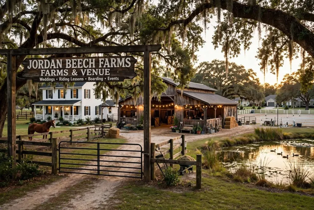 Illustration for the news story: Jordan Beech Farms: A Polo-Pony Estate Becomes Belforest’s Most Unlikely Venue