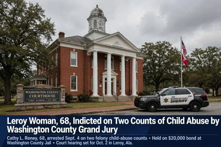 Illustration for the news story: Leroy Woman, 68, Indicted on Two Counts of Child Abuse by Washington County Grand Jury