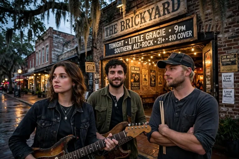 Illustration for the news story: Named for a Savannah Ghost Story: Little Gracie Brings Southern Alt-Rock to the Brickyard
