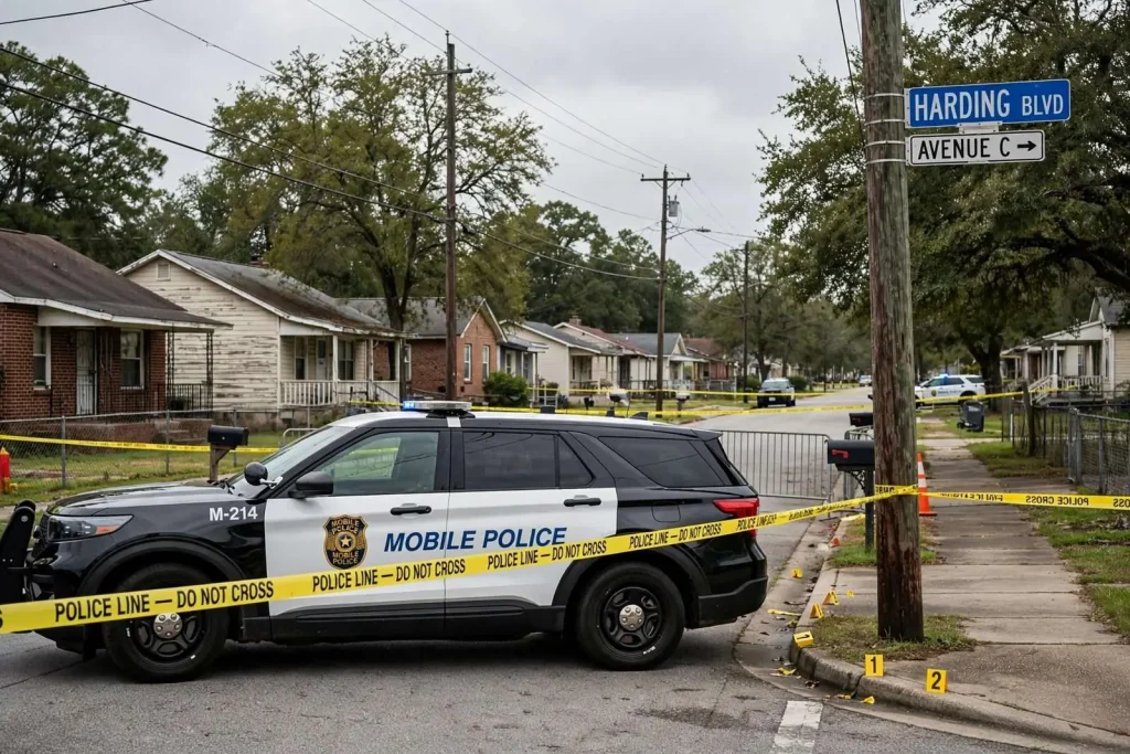 Illustration for the news story: Man Arrested for Murder in Shooting Near Harding Boulevard in Mobile
