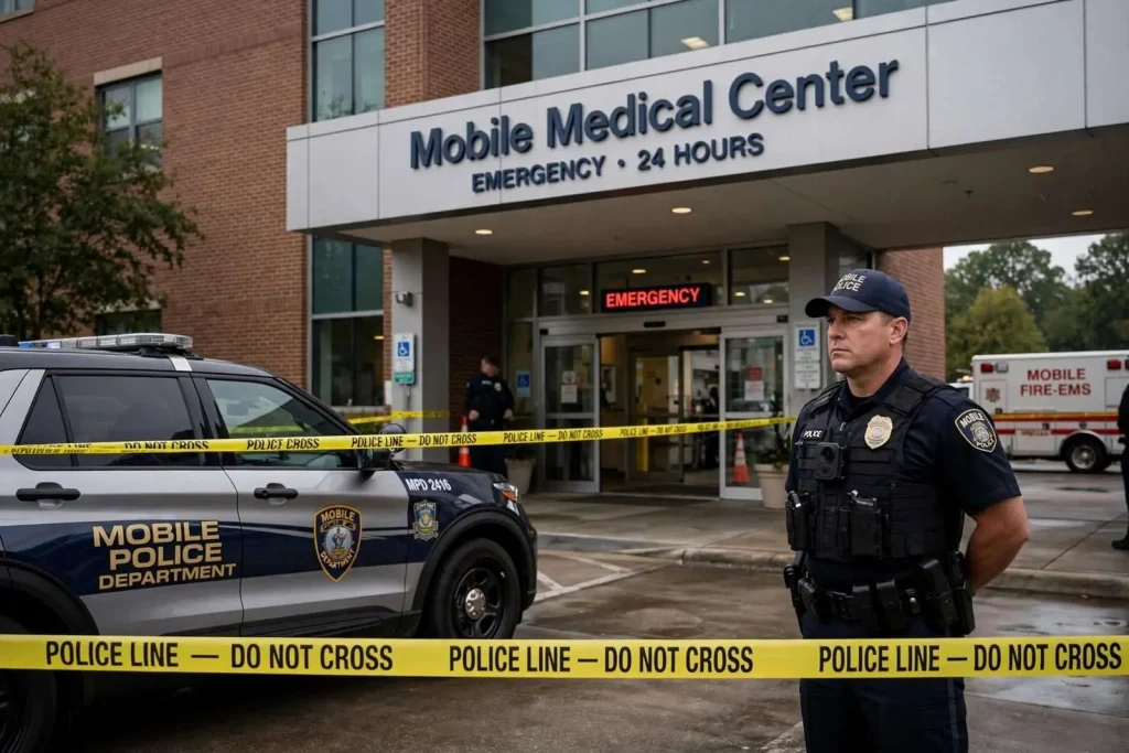 Illustration for the news story: Man Shot After Argument With Known Subject, Mobile Police Say