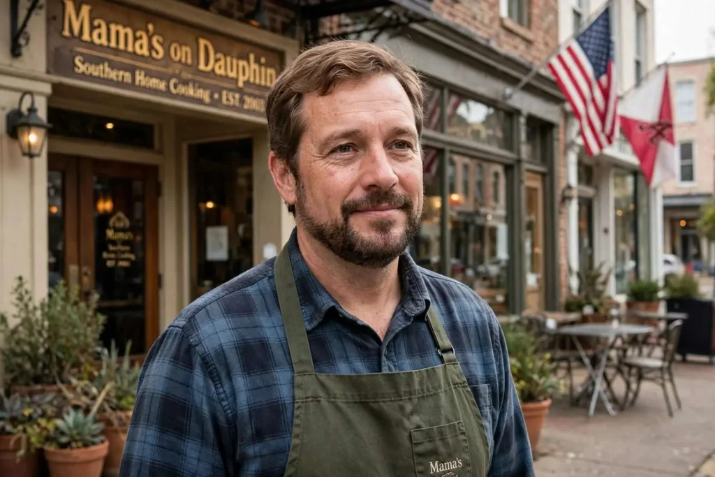 Illustration for the news story: Marshall Barstow, Who Fed Downtown Mobile From Mama’s on Dauphin for Two Decades, Dies at 48