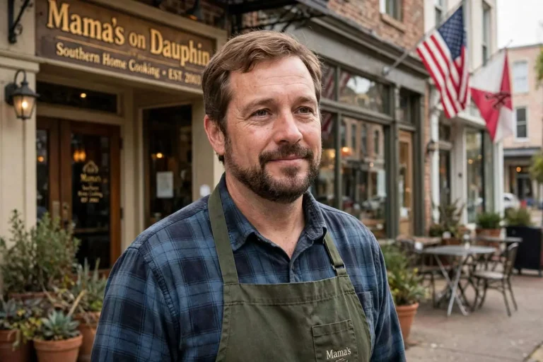 Illustration for the news story: Marshall Barstow, Who Fed Downtown Mobile From Mama’s on Dauphin for Two Decades, Dies at 48
