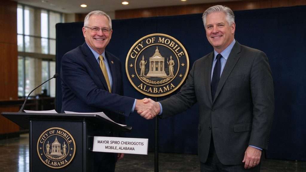 Illustration for the news story: Mayor Cheriogotis Taps Burr Forman Partner Robert Shreve as Mobile’s New City Attorney